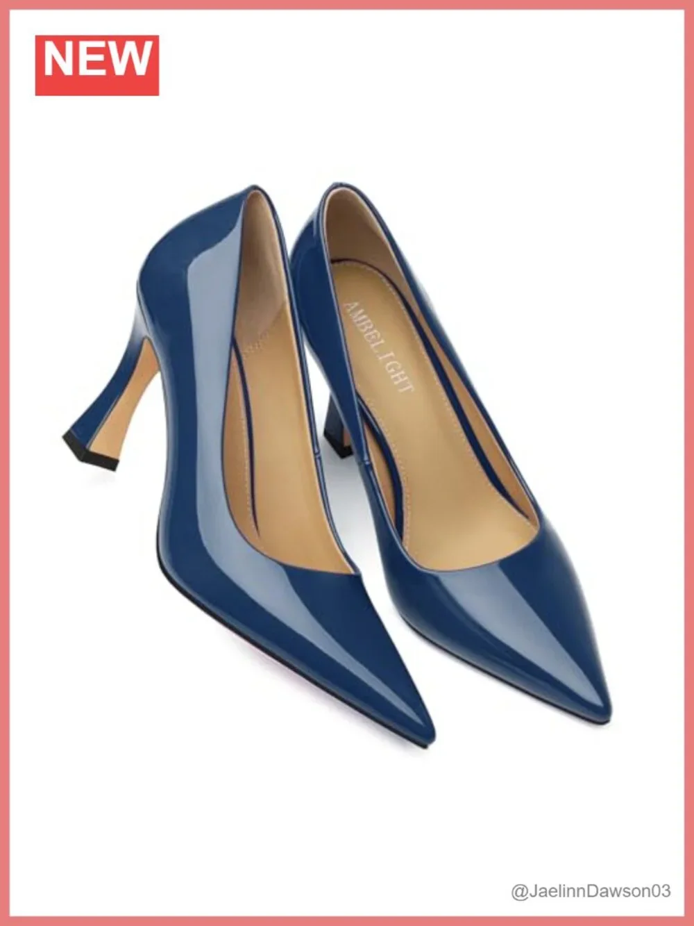 Women's Pointed Toe Patent Leather Stiletto Heels 3 Inch Slip On Pumps